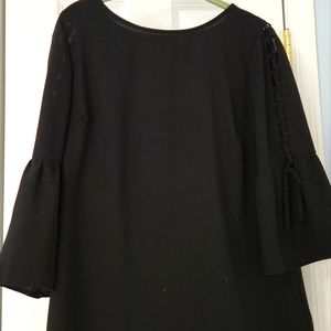 Black lace up sleeve top
